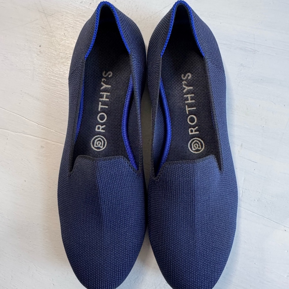 REAL Rothy's Blue Flats Sleek Minimalist Design